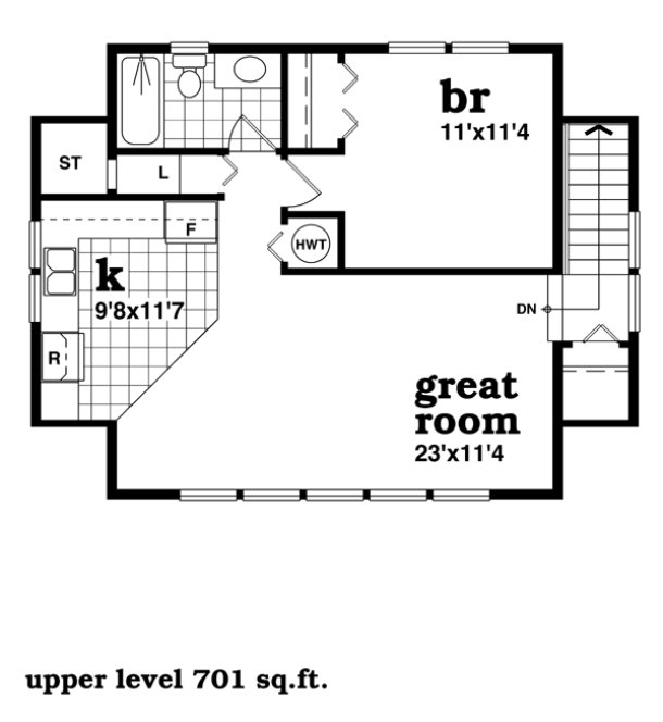 Second Floor Plan for House Plan #510430