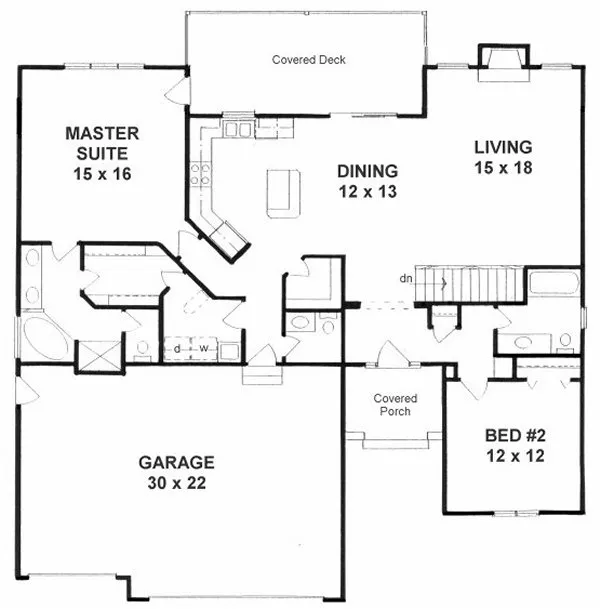 Main Floor Plan for House Plan #353551