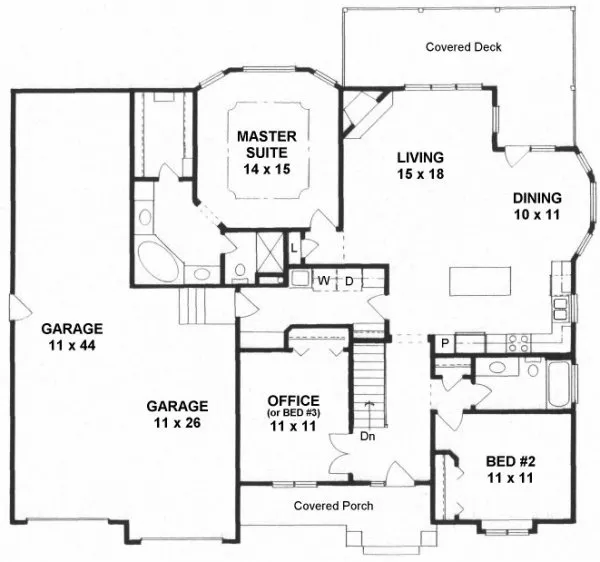 Main Floor Plan for House Plan #355851
