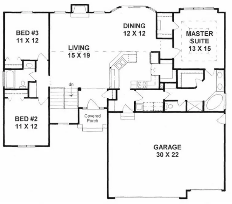 Main Floor Plan for House Plan #352061