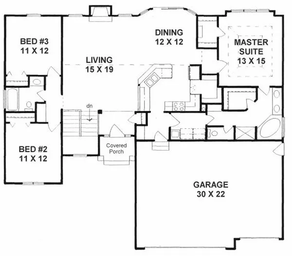 Main Floor Plan for House Plan #352061