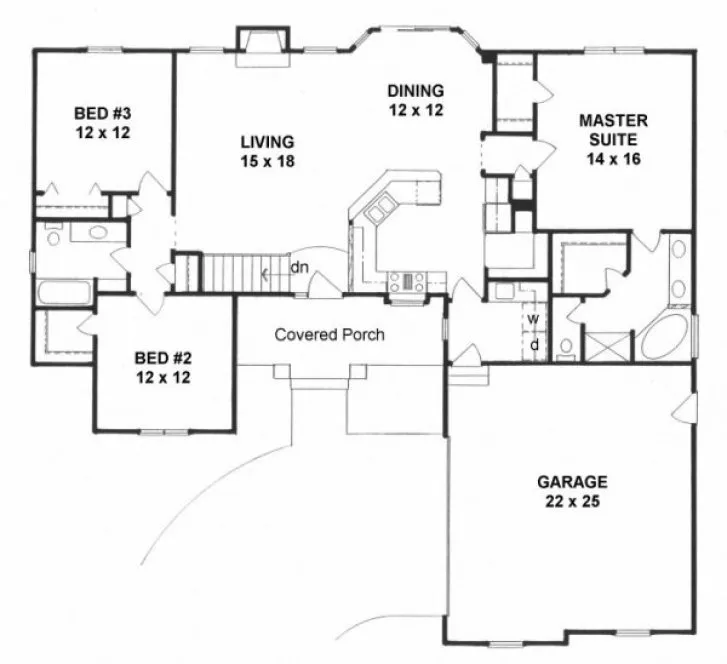 Main Floor Plan for House Plan #351161