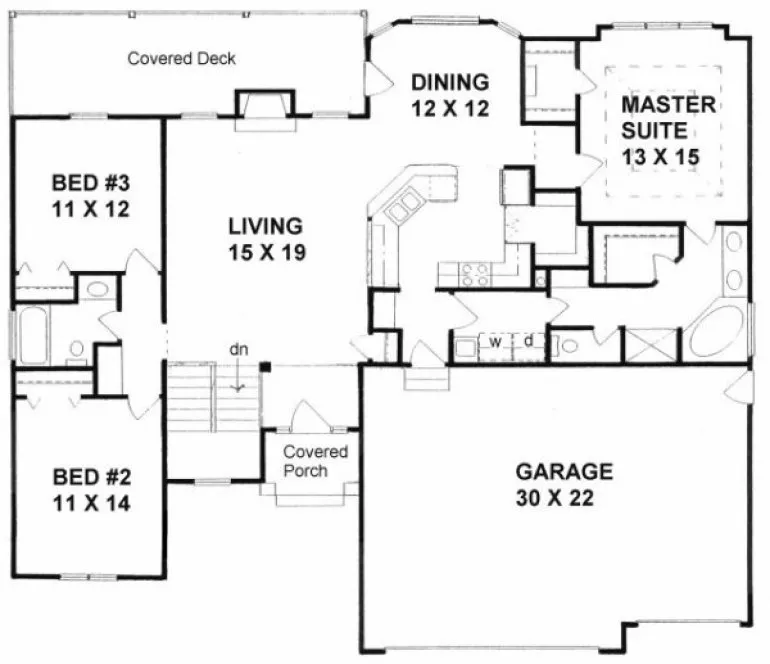 Main Floor Plan for House Plan #354161