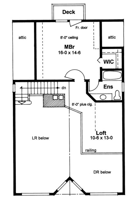 Attic Plan for House Plan #224249