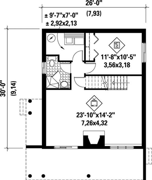 Basement Plan for House Plan #179126