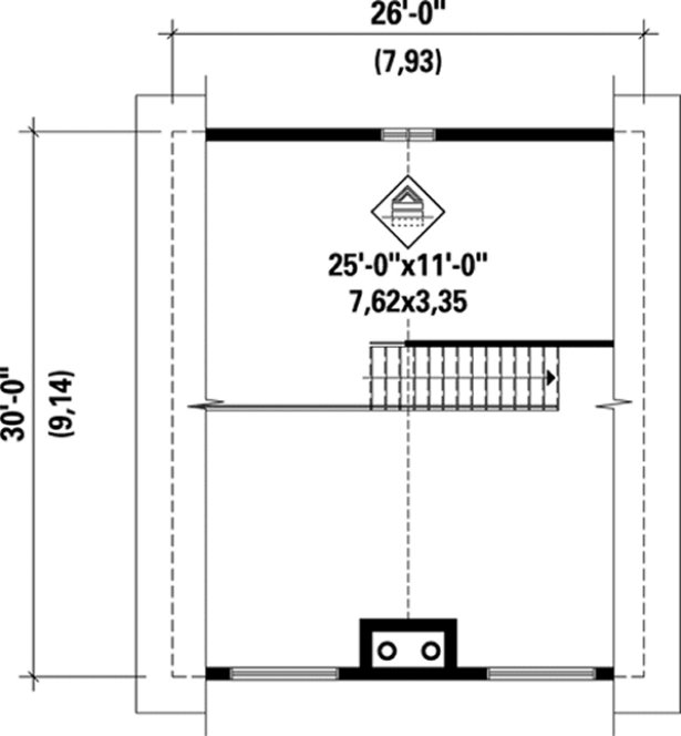 Second Floor Plan for House Plan #179126