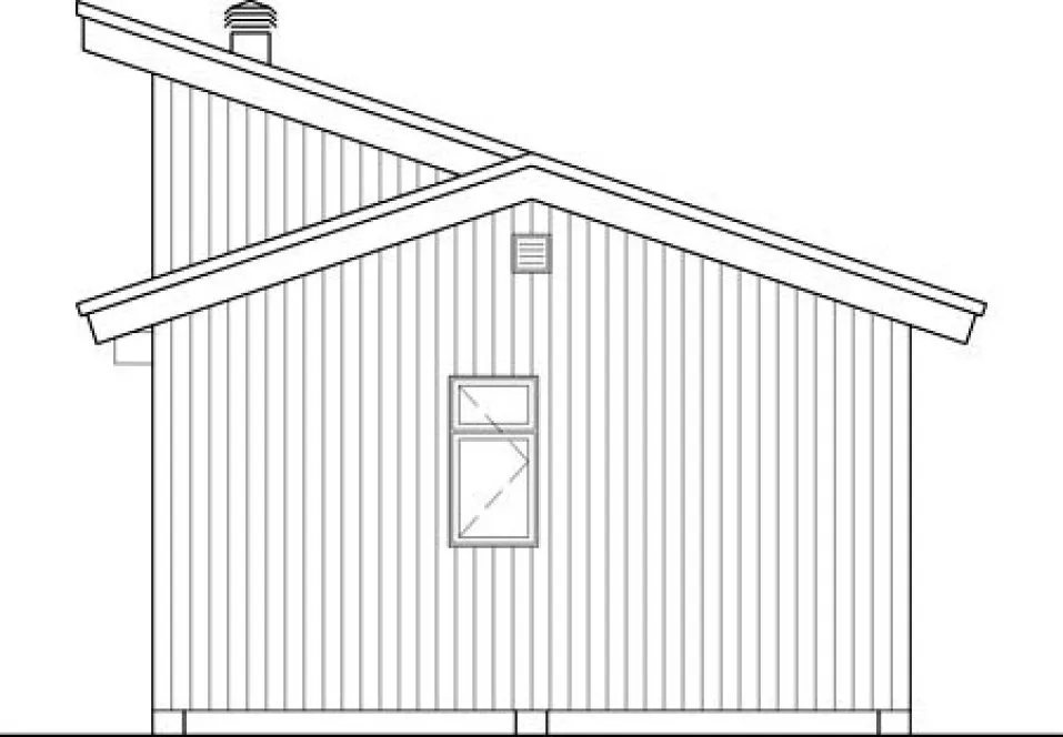 Rear Elevation for House Plan #171216