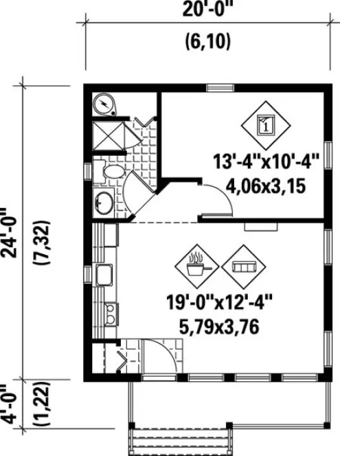Main Floor Plan for House Plan #171216