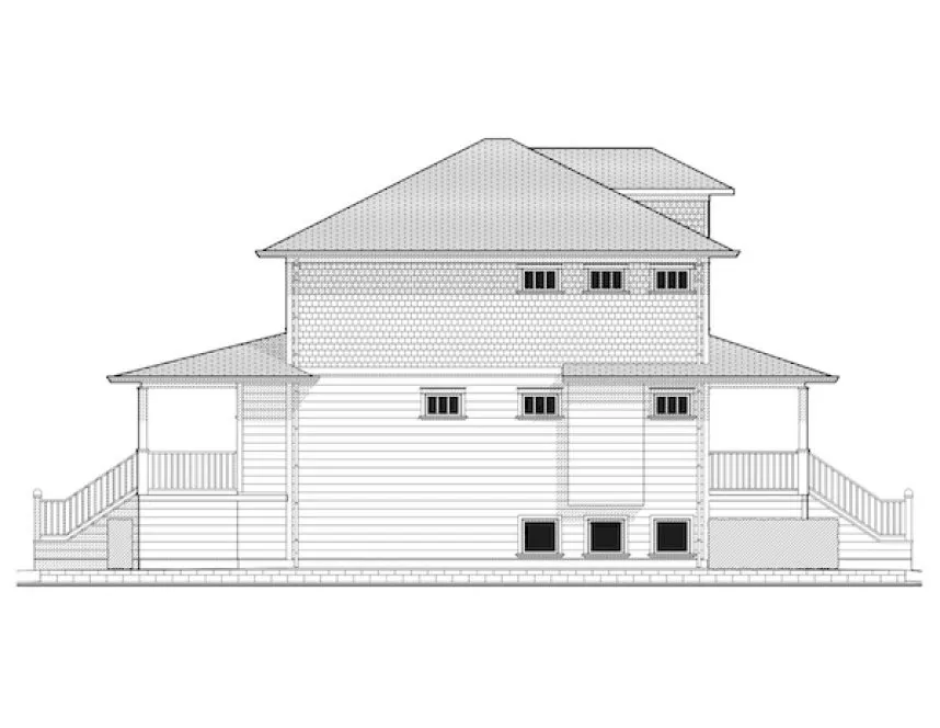 Left Elevation for House Plan #591512