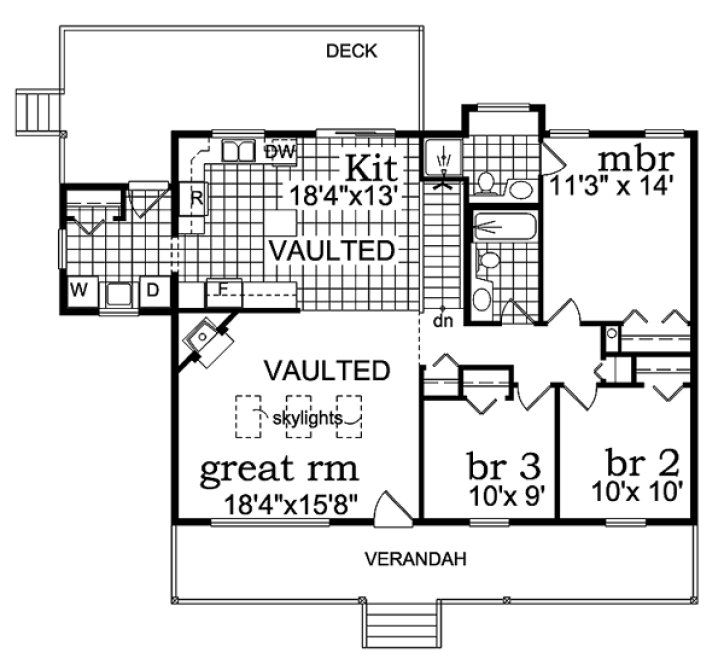 Main Floor Plan for House Plan #510272