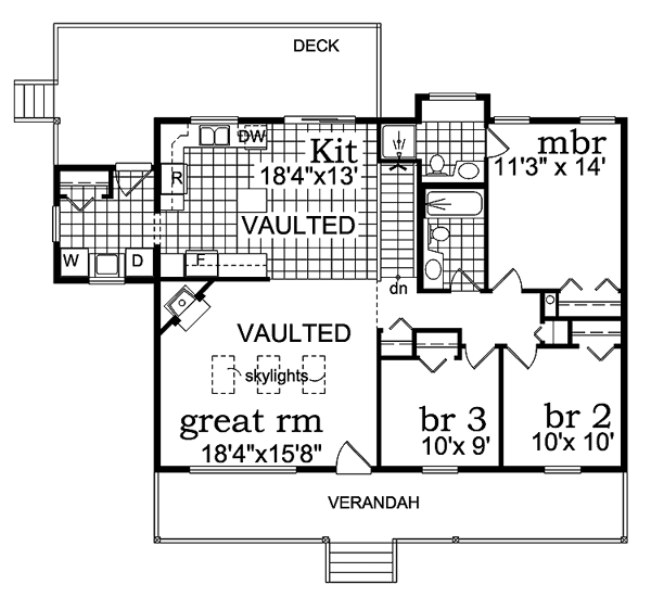 Main Floor Plan for House Plan #510272
