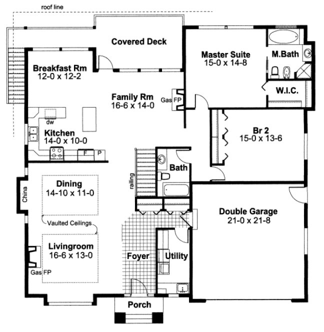 Main Floor Plan for House Plan #101604