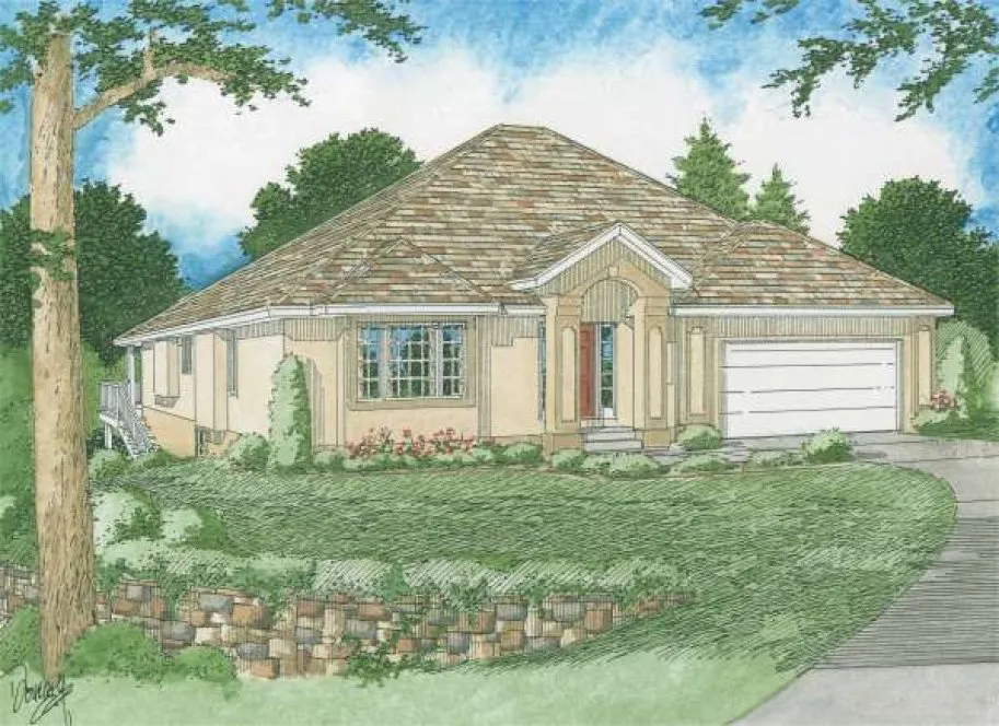 Full Rendering for House Plan #101604