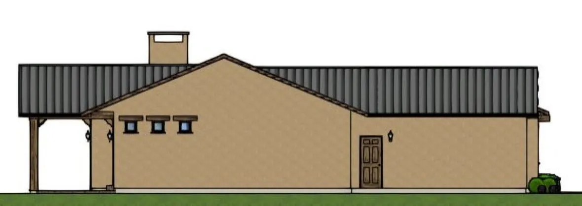 Left Elevation for House Plan #195360