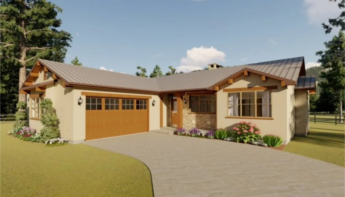 Full Rendering for House Plan #195360