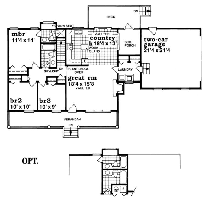 Main Floor Plan for House Plan #510932