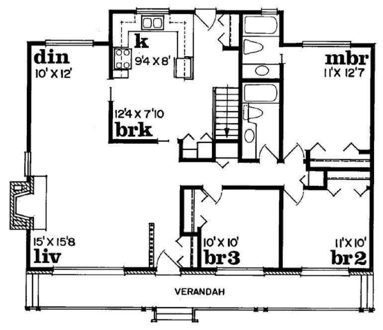 Main Floor Plan for House Plan #510320
