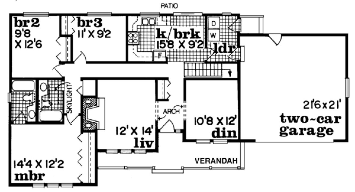Main Floor Plan for House Plan #510150