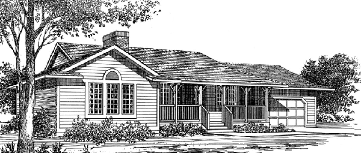 Full Rendering for House Plan #510150
