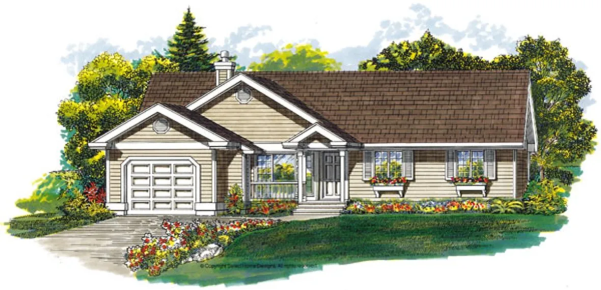 Full Rendering for House Plan #510383