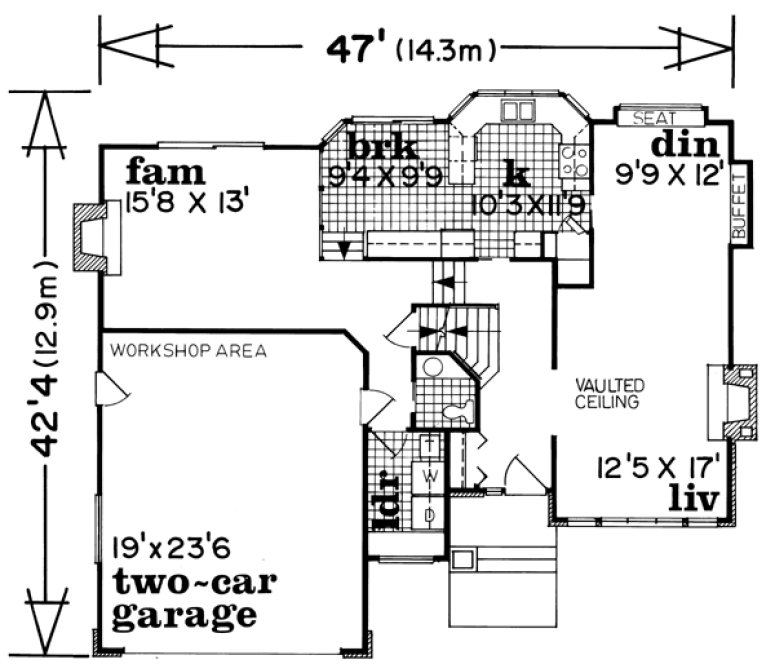 Main Floor Plan for House Plan #510611
