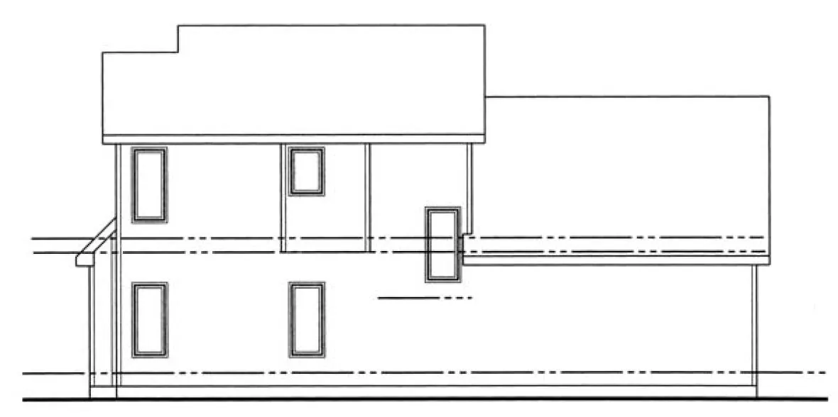 Rear Elevation for House Plan #708831