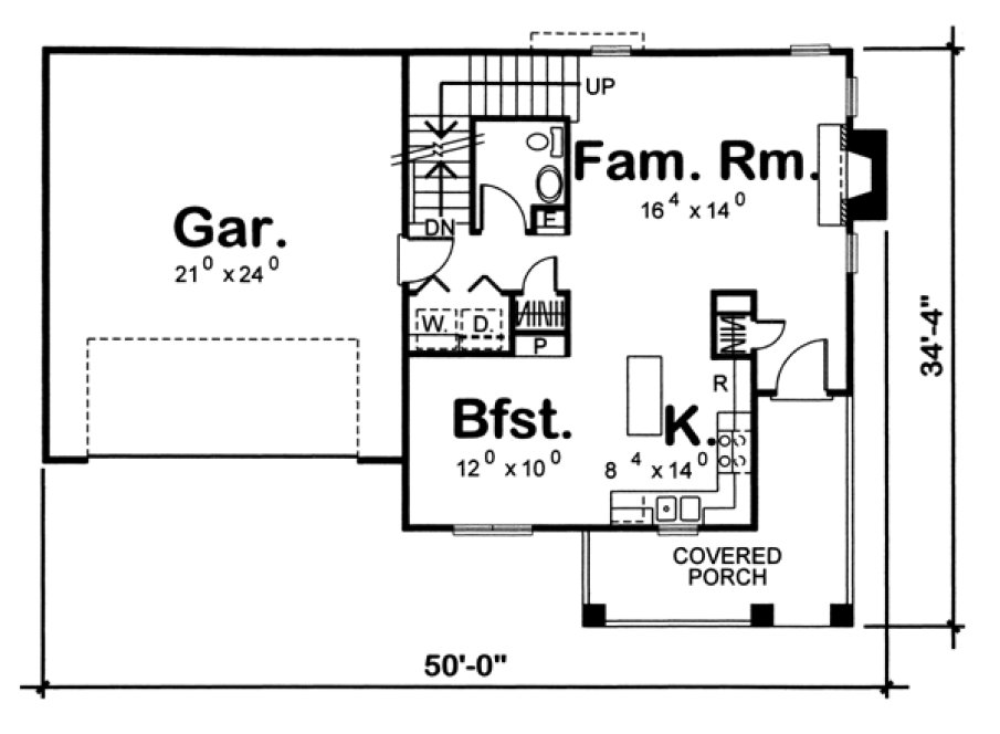 Main Floor Plan for House Plan #708831