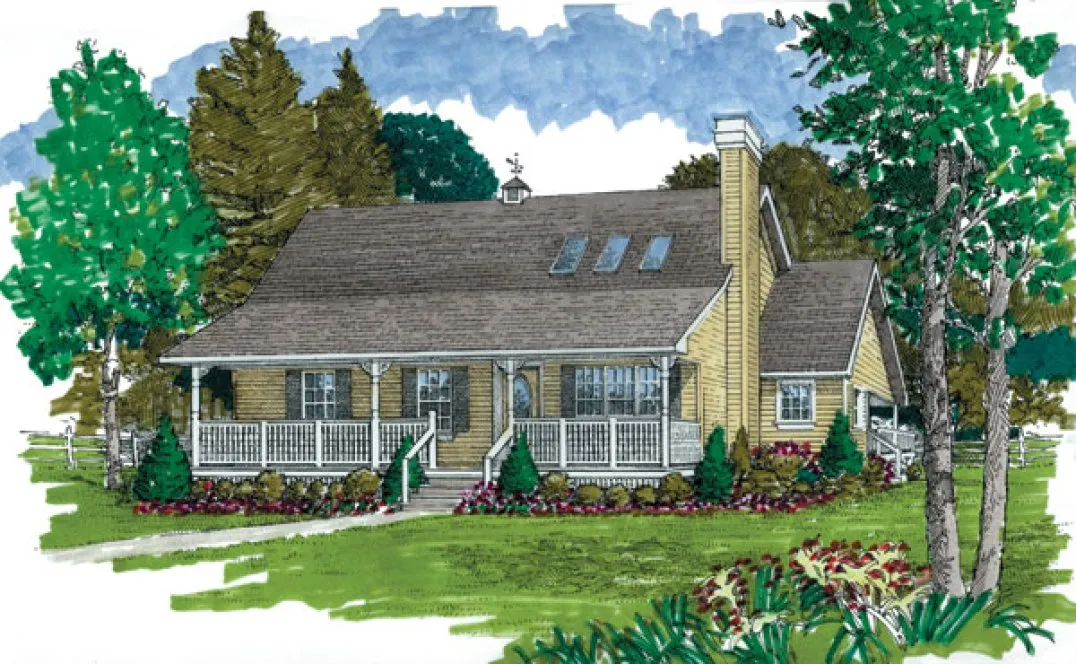 Full Rendering for House Plan #510372