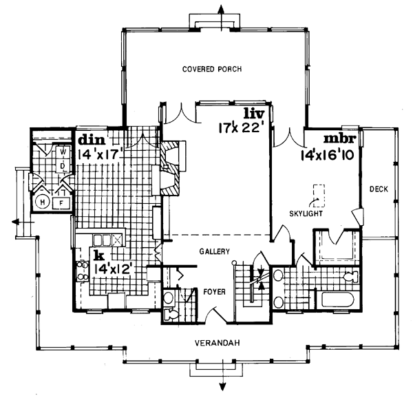 Main Floor Plan for House Plan #510782