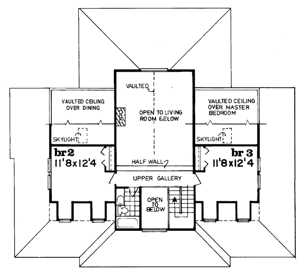 Second Floor Plan for House Plan #510782