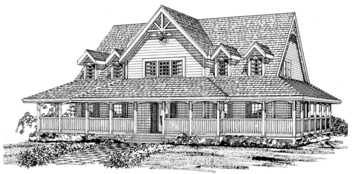 Full Rendering for House Plan #510782