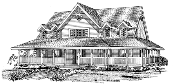 Full Rendering for House Plan #510782