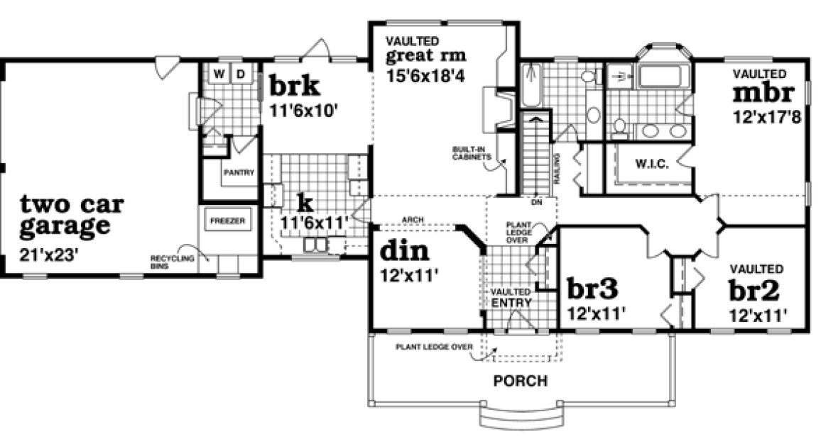 Main Floor Plan for House Plan #510692