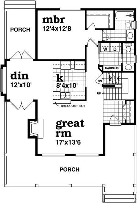 Main Floor Plan for House Plan #510004