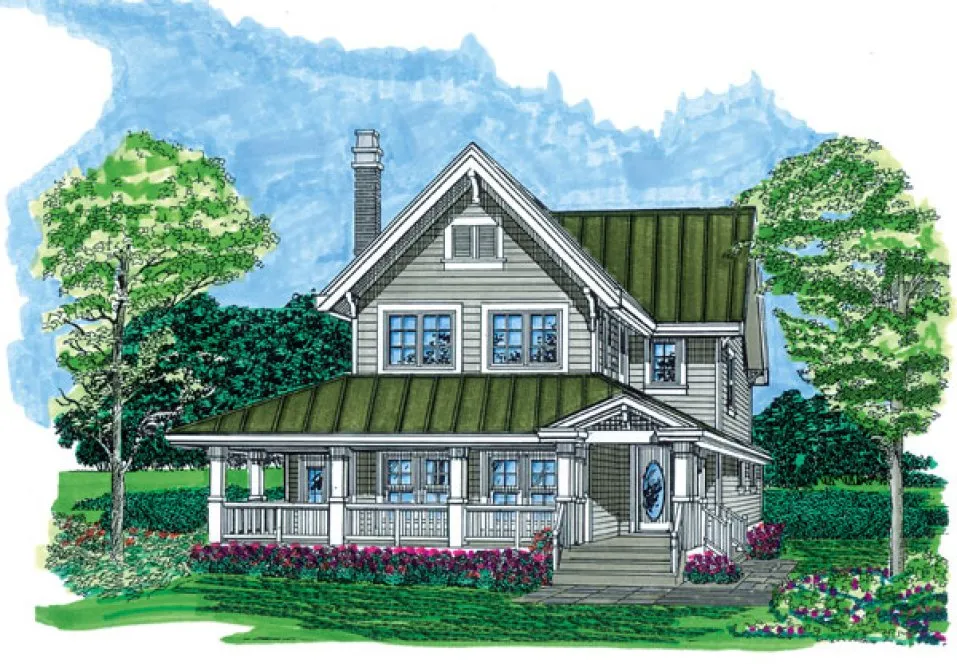 Full Rendering for House Plan #510004