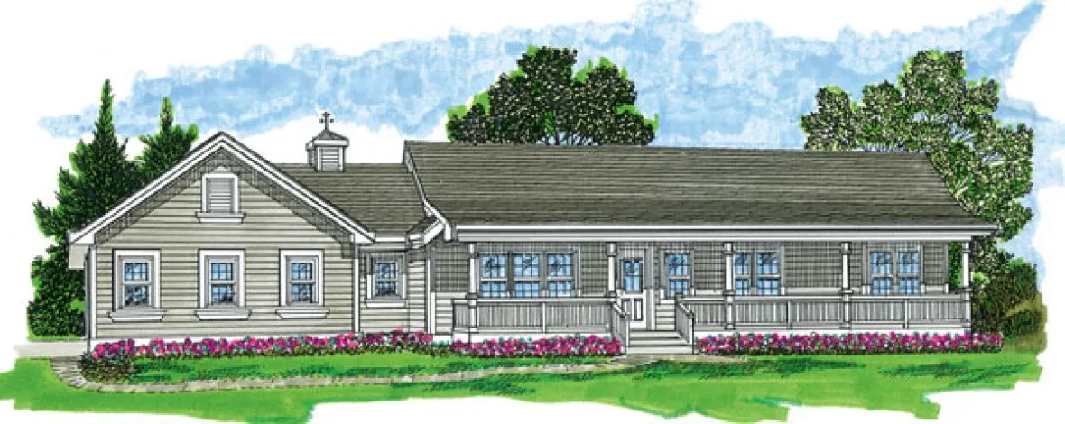 Full Rendering for House Plan #510104