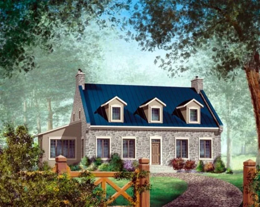 Full Rendering for House Plan #177422