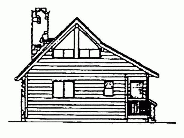 Rear Elevation for House Plan #510300