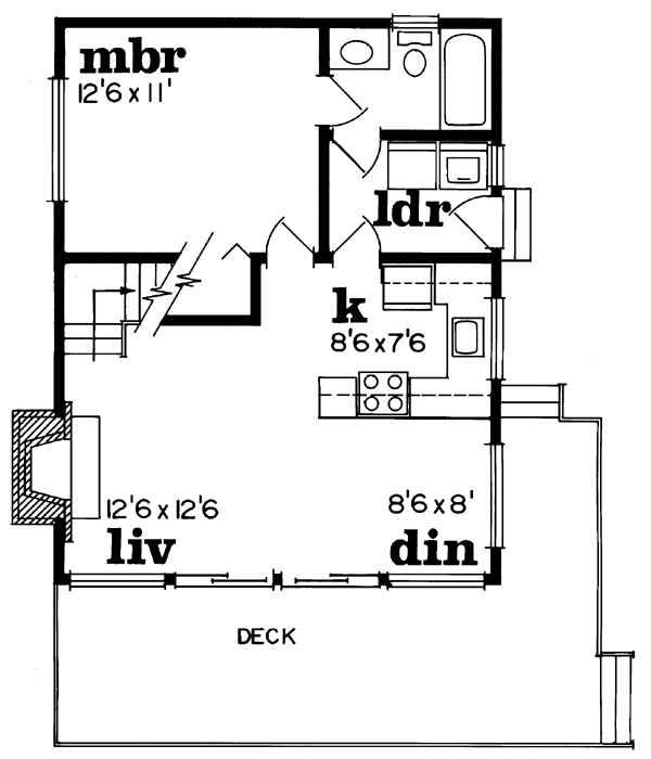 Main Floor Plan for House Plan #510210