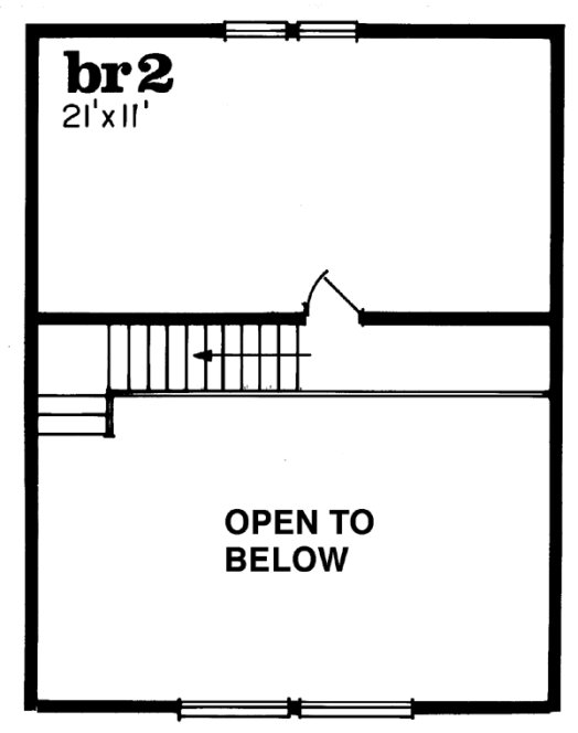 Second Floor Plan for House Plan #510210