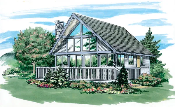 Full Rendering for House Plan #510210
