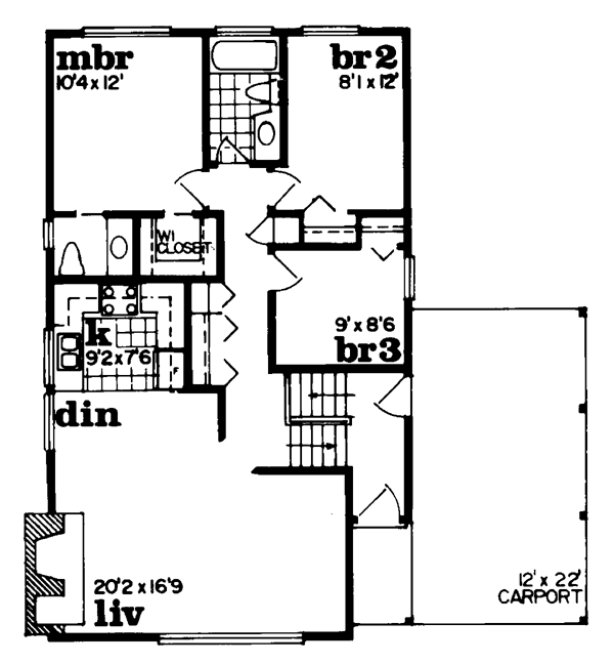 Main Floor Plan for House Plan #510025