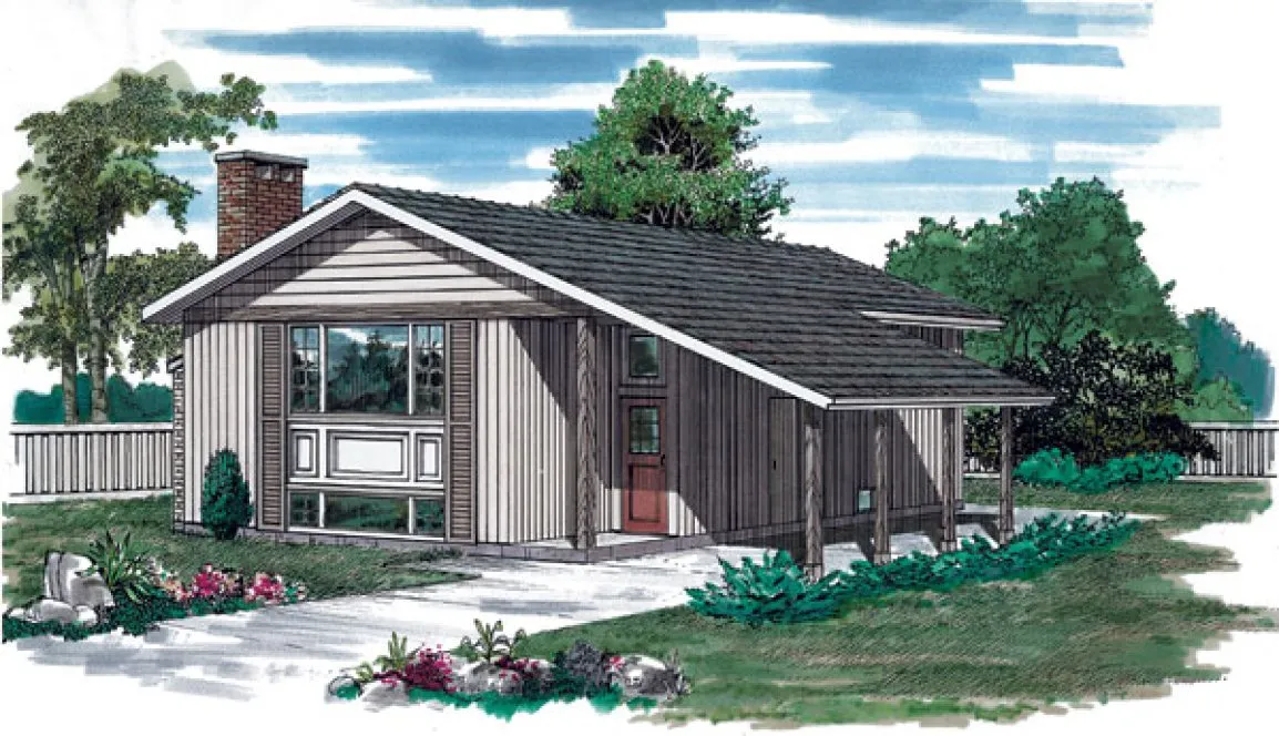 Full Rendering for House Plan #510025