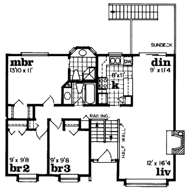 Main Floor Plan for House Plan #510640