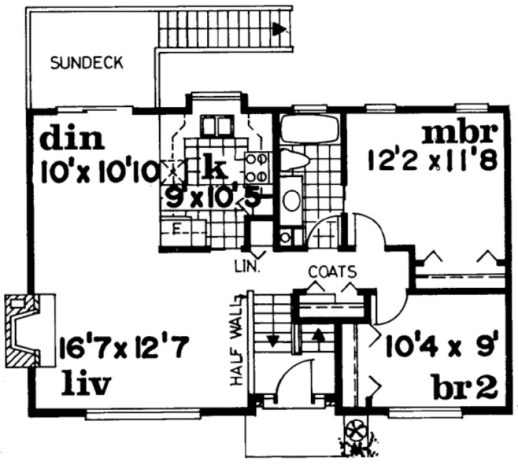 Main Floor Plan for House Plan #510360