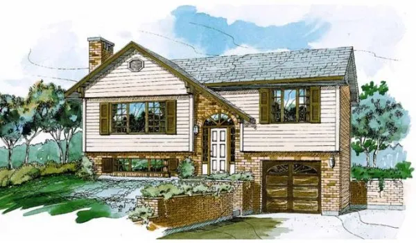 Full Rendering for House Plan #510360
