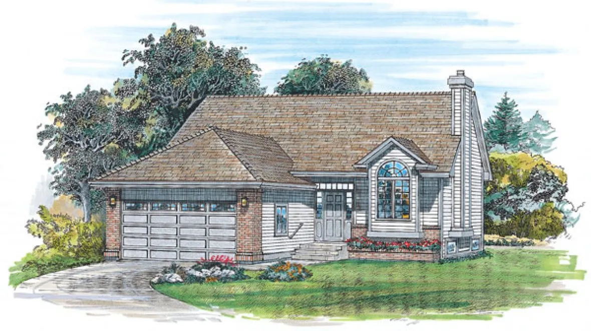 Full Rendering for House Plan #510431