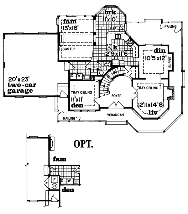 Main Floor Plan for House Plan #510802