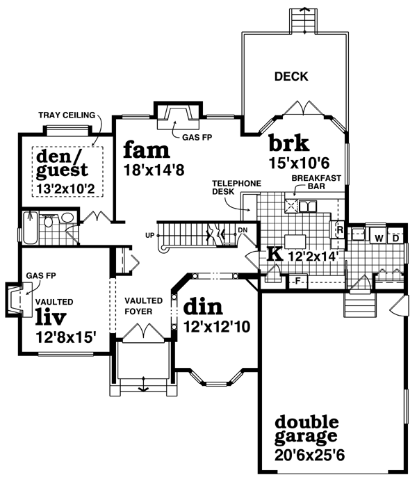 Main Floor Plan for House Plan #510392