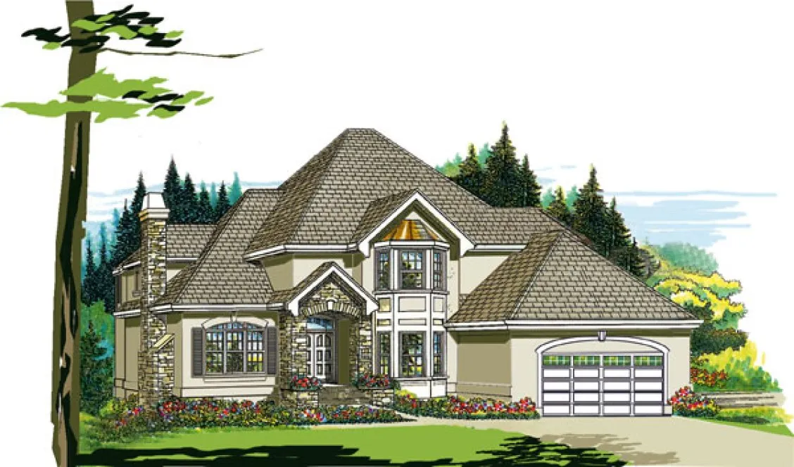 Full Rendering for House Plan #510392
